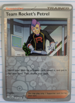 Pokemon TCG Team Rocket’s Petrel Destined Rivals SV10 176/182 Reverse Holo - Image 1