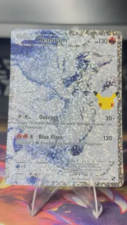 Pokemon TCG Reshiram Full Art Holo 25th Anniversary Celebrations 113/114 - Image 1