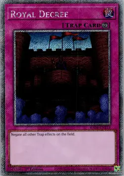 Yugioh Royal Decree RA04-EN113 1st Edition Platinum Secret Rare NM - Image 1