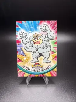 Pokemon Topps Holo #68 Machamp TV Animation Edition Red Logo Card - Image 1