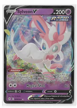 Sylveon V 074/203 Evolving Skies Sword & Shield SWSH Pokemon TCG Card NM - Image 1