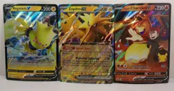 Pokemon Jumbo Oversized Lot Of 3 Cards (Regieleki V, Zapdos ex, Charizard V) - Image 1