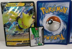 Pokemon Jumbo Oversized Lot Of 3 Cards (Regieleki V, Zapdos ex, Charizard V) - Image 3