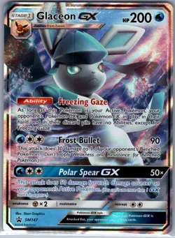 Glaceon GX SM147 SM Promos - Pokemon Card - NM - Image 1