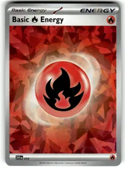 010 SVE FIRE ENERGY | RARE CRACKED ICE HOLO | SCARLET & VIOLET POKEMON CARD - Image 1
