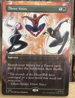 MTG Three Visits (1991) *Non-Foil* Secret Lair: Spider-Man Marvel - Image 1