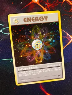 LP JAPANESE Pokemon RAINBOW ENERGY Card TEAM ROCKET/GANG Set HOLO RARE 2-Swirl#1 - Image 1