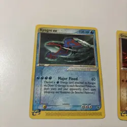 2003 Non Holo Black Star Promo Pokemon Kyogre ex 001 AND Groudon ex 002 - Image 2