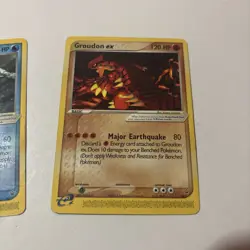 2003 Non Holo Black Star Promo Pokemon Kyogre ex 001 AND Groudon ex 002 - Image 3
