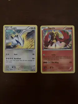 Pokemon TCG Lugia XY156 Ho-Oh XY153 Promo Card Holo Rare LP/NM - Image 1