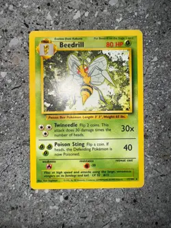 Pokemon TCG Cards Beedrill 17/102 Base Set Rare EXC - Image 3