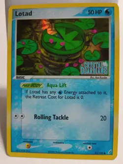 Pokemon Collectible Cards, Lotad, Holo Stamp, 55/100, Crystal Guardian, 2006 - Image 2