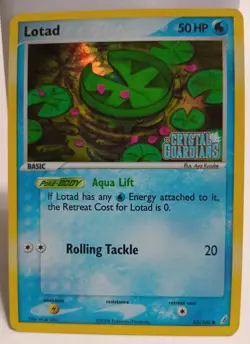 Pokemon Collectible Cards, Lotad, Holo Stamp, 55/100, Crystal Guardian, 2006 - Image 5