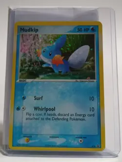 Pokemon Collectible Cards, Mudkip, Holo, 018, Black Star Promo, 2004 - Image 1
