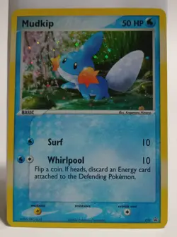 Pokemon Collectible Cards, Mudkip, Holo, 018, Black Star Promo, 2004 - Image 2