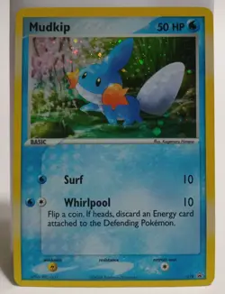 Pokemon Collectible Cards, Mudkip, Holo, 018, Black Star Promo, 2004 - Image 5