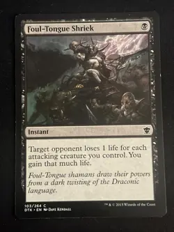 1x Foul-Tongue Shriek (103) Dragons of Tarkir LP MTG Magic the Gathering x1 MKE - Image 1