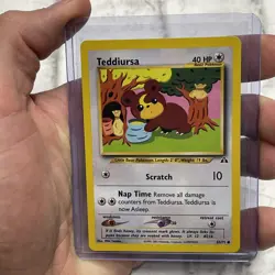 Teddiursa Non-Holographic Common 65/75 Pokemon TCG Neo Discovery NM Near Mint - Image 1