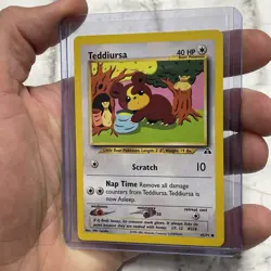 Teddiursa Non-Holographic Common 65/75 Pokemon TCG Neo Discovery NM Near Mint - Image 2