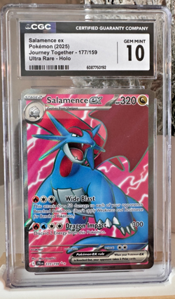 Salamence ex 177/159 Journey Together Ultra Rare - CGC 10 GEM MINT Pokemon TCG - Image 1