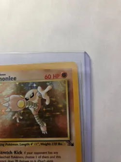 Hitmonlee 7/62 WOTC Fossil Set Holo Rare Pokemon Card LP-NM - Image 3