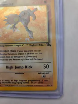 Hitmonlee 7/62 WOTC Fossil Set Holo Rare Pokemon Card LP-NM - Image 5