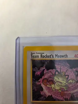 Pokemon Card WoTC Black Star Promo Team Rocket's Meowth 18 LP-NM - Image 2