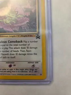 Pokemon Card WoTC Black Star Promo Team Rocket's Meowth 18 LP-NM - Image 5