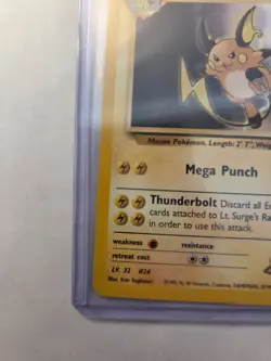 Lt. Surge's Raichu 028/132 Gym Heroes LP-NM Pokemon Card TCG - Image 4