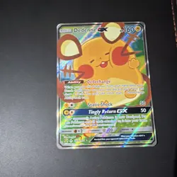 Pokemon Dedenne GX Full Art Alternate Art Holo Promo 195A/214 160HP TCG Card - Image 1