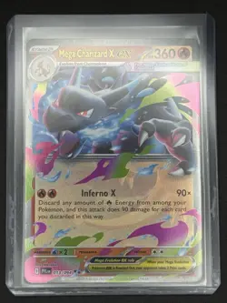 Mega Charizard X ex 013/094 Me02: Phantasmal Flames Holo Pokemon Card tCG - Image 3