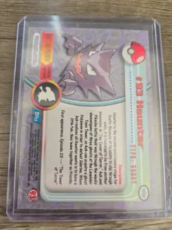 2000 Pokemon Topps Series 2 #93 Haunter Blue Logo - Image 2