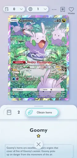 Goomy ☆ Pokemon TCGP TCG Pocket English ENG Full Art Digital Trading Card - Image 3