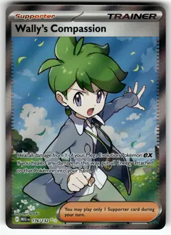 Wally's Compassion 176/132 ME01: Mega Evolution NM Pokemon Card TCG - Image 1