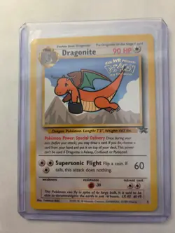 Dragonite (Movie Promo) 5 WoTC WB Stamped Black Star Promo Pokemon Card LP - Image 1