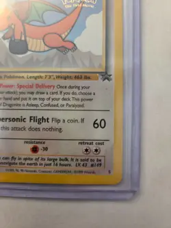 Dragonite (Movie Promo) 5 WoTC WB Stamped Black Star Promo Pokemon Card LP - Image 5