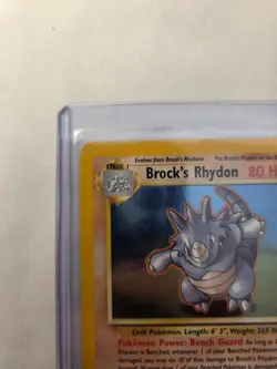 Pokemon TCG Brock's Rhydon Gym Heroes 2/132 Holo Unlimited Rare LP - Image 2