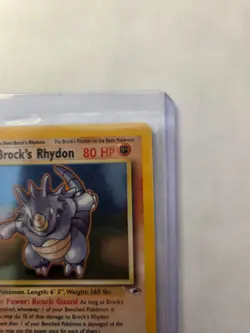 Pokemon TCG Brock's Rhydon Gym Heroes 2/132 Holo Unlimited Rare LP - Image 3
