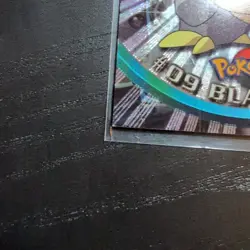 1999 Topps Pokemon TV Animation BLASTOISE #9 Texture Holo Silver Foil Black Logo - Image 3