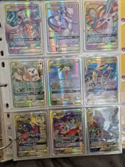 Pokemon TAG TEAM GX Card Bundle (9) - Mewtwo Umbreon Espeon - PRXY Fan Display - Image 1