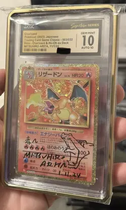 Pokemon Charizard Celebrations Classic Collection CGC 10 Auto 10 Mitsuhiro Arita - Image 3