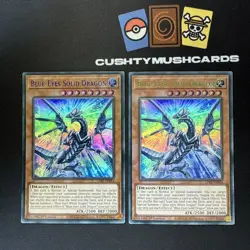 YUGIOH BLUE EYES SOLID DRAGON BLUE & GREEN ULTRA RARE LDS2-EN014 1ST ED - Image 1