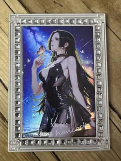 One Piece CCG Goddess Boa Hancock Metal Card - Latex Mini Skirt Butterfly /88 - Image 1