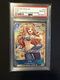 2025 ONE PIECE JPN MINI-TIN PACK SET VOL.2 KOUSHI ROKUSHIRO #112 NAMI - PSA 10 - Image 1