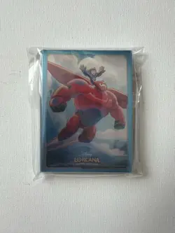 Disney Lorcana Baymax Armored Companion Foil Sleeves Nationals Prize Sealed New - Image 1