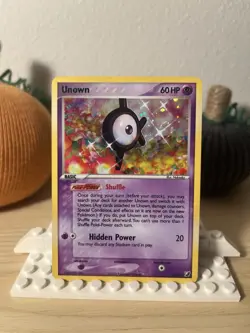 Pokemon TCG Unown K/28 Holo Rare Card EX Unseen Forces Swirl - Image 1