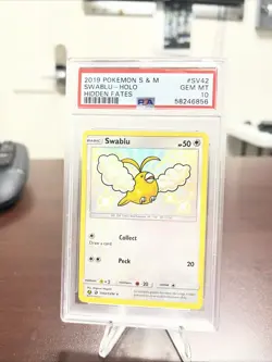 PSA 10 Swablu Pokemon S&M Hidden Fates Holo Gem Mint Condition - Image 1