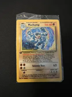 Machamp Base Set Holo 8/102 1st Edition Sealed Pokemon Card MINT - Image 2