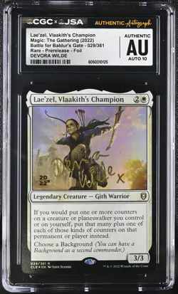MTG Prerelease Cards CGC AU Lae'zel, Vlaakith's Champion - Devora Wilde Auto - Image 1