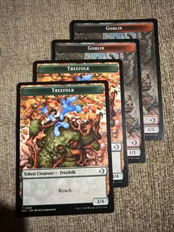 x4 Goblin / Treefolk Double-Sided Token - Lorwyn Eclipsed ECL - MTG - NM/M - Image 1